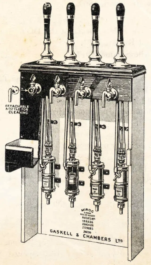Hand pump per birra real ale della Gaskell & Chambers