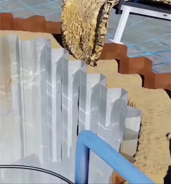 Costruzione del secondo cofferdam e getto di impermeabilizzazione