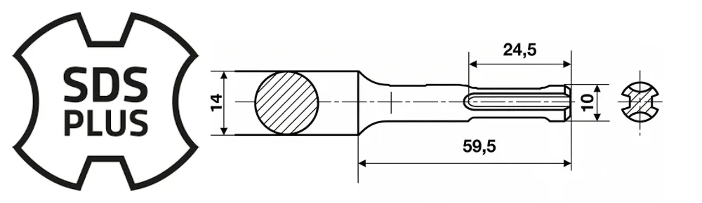 Disegno tecnico SDS Plus